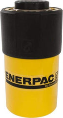 Enerpac - 25 Ton, 2" Stroke, 10.31 Cu In Oil Capacity, Portable Hydraulic Single Acting Cylinder - 5.16 Sq In Effective Area, 6.5" Lowered Ht., 8.5" Max Ht., 2.56" Cyl Bore Diam, 2.25" Plunger Rod Diam, 10,000 Max psi - Exact Tool & Supply