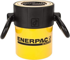 Enerpac - 50 Ton, 2" Stroke, 22.09 Cu In Oil Capacity, Portable Hydraulic Single Acting Cylinder - 11.04 Sq In Effective Area, 6.94" Lowered Ht., 8.94" Max Ht., 3.75" Cyl Bore Diam, 3.125" Plunger Rod Diam, 10,000 Max psi - Exact Tool & Supply