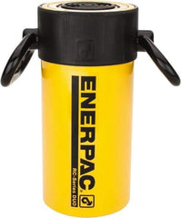 Enerpac - 50 Ton, 6.25" Stroke, 69.03 Cu In Oil Capacity, Portable Hydraulic Single Acting Cylinder - 11.04 Sq In Effective Area, 11.13" Lowered Ht., 17.38" Max Ht., 3.75" Cyl Bore Diam, 3.125" Plunger Rod Diam, 10,000 Max psi - Exact Tool & Supply