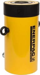 Enerpac - 100 Ton, 6.63" Stroke, 136.67 Cu In Oil Capacity, Portable Hydraulic Single Acting Cylinder - 20.63 Sq In Effective Area, 14.06" Lowered Ht., 20.69" Max Ht., 5.13" Cyl Bore Diam, 4.125" Plunger Rod Diam, 10,000 Max psi - Exact Tool & Supply