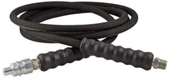 Enerpac - 1/4" Inside Diam x 3/8 NPT 6' Hydraulic Pump Hose - 10,000 psi, AH-604 Opposite End, Rubber - Exact Tool & Supply