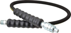 Enerpac - 1/4" Inside Diam x 3/8 NPT 3' Hydraulic Pump Hose - 10,000 psi, AH-604 Opposite End, Rubber - Exact Tool & Supply