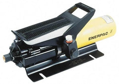 Enerpac - 10,000 psi Air-Hydraulic Pump & Jack - 72 Cu In Oil Capacity, Use with Single Acting Cylinders, Advance, Hold & Retract - Exact Tool & Supply