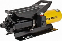 Enerpac - 10,000 psi Air-Hydraulic Pump & Jack - 36 Cu In Oil Capacity, Use with Single Acting Cylinders, Advance, Hold & Retract - Exact Tool & Supply