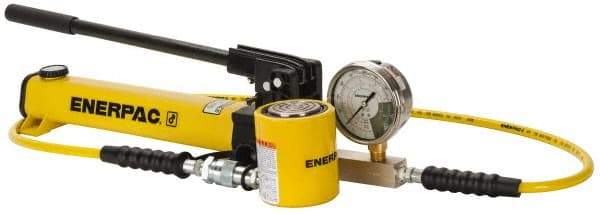 Enerpac - 30 Ton Capacity, Cylinder No. RCS-302, Manual Hydraulic Pump & Cylinder Set - Pump No. P-392 - Exact Tool & Supply