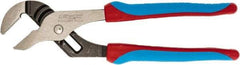 Channellock - 10" OAL, 2" Max Capacity, 2" Jaw Length, 7 Position Tongue & Groove Pliers - Serrated Straight Jaws, Straight Head, TPR Rubber Overmold Composite Handles - Exact Tool & Supply