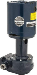 Graymills - 115 Volt, 1/6 hp, 1 Phase, 3,450 RPM, Cast Iron Flanged Outside Suction Machine Tool & Recirculating Pump - 3-3/4" Long x 2-1/2" Mounting Flange Width, NPT Thread, Glass Filled Celcon Impeller - Exact Tool & Supply