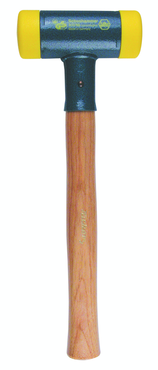 Dead Blow Recoilless Hammer -- 26 oz; Wood Handle; 1-5/8'' Head Diameter - Exact Tool & Supply