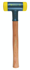 Dead Blow Recoilless Hammer -- 26 oz; Wood Handle; 1-5/8'' Head Diameter - Exact Tool & Supply