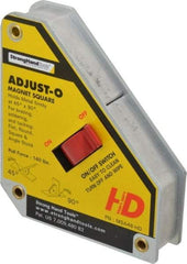 Strong Hand Tools - 5-1/8" Wide x 1-3/8" Deep x 6" High Magnetic Welding & Fabrication Square - 130 Lb Average Pull Force - Exact Tool & Supply
