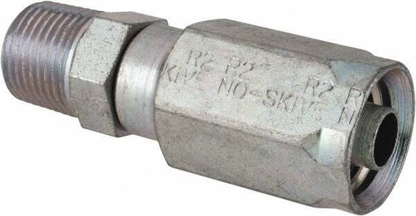 Parker - 1/2-14 Thread Hydraulic Hose Fitting - -8 Hose Size, 1/2" Hose Diam - Exact Tool & Supply