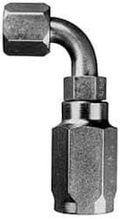Parker - 7/16-20 Thread Hydraulic Hose Fitting - -4 Hose Size, 1/4" Hose Diam - Exact Tool & Supply