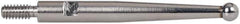 INTERAPID - 0.08" Ball Diam, Steel, Ball Test Indicator Contact Point - 13/16" Contact Point Length, Use with Brown & Sharpe 310-3, 311-3, 310-b-3, 311-bn-3, 312-3 & 312-4 INTERAPID 312 Dial Test Indicators - Exact Tool & Supply