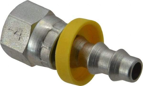 Parker - 7/16-20 JIC Hydraulic Hose Fitting - -4 Hose Size, 1/4" Hose Diam - Exact Tool & Supply