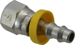 Parker - 7/16-20 JIC Hydraulic Hose Fitting - -4 Hose Size, 1/4" Hose Diam - Exact Tool & Supply