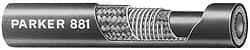 Parker - -16 Hose Size, 1" ID, 250 psi Work Pressure Hydraulic Hose - Synthetic Rubber, -40°F to 257°F - Exact Tool & Supply