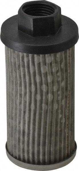 Parker - 15 LPM, 4 GPM, 2.67" Diam, Suction Strainer with Bypass - 1/2 Port NPT, 3.1" Long - Exact Tool & Supply