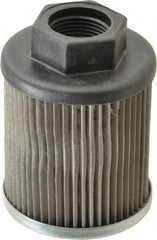 Parker - 25 LPM, 7 GPM, 2.67" Diam, Suction Strainer with Bypass - 3/4 Port NPT, 3.55" Long - Exact Tool & Supply
