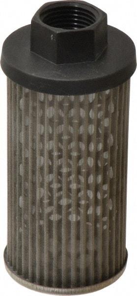 Parker - 15 LPM, 4 GPM, 1.81" Diam, Suction Strainer without Bypass - 1/2 Port NPT, 4.15" Long - Exact Tool & Supply