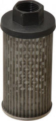 Parker - 15 LPM, 4 GPM, 1.81" Diam, Suction Strainer without Bypass - 1/2 Port NPT, 4.15" Long - Exact Tool & Supply