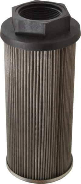 Parker - 95 LPM, 25 GPM, 3.39" Diam, Suction Strainer without Bypass - 1-1/2 Port NPT, 5.51" Long - Exact Tool & Supply
