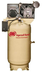 Ingersoll-Rand - 7.5 hp, 80 Gal Stationary Electric Vertical Air Compressor - Single Phase, 175 Max psi, 24 CFM, 230 Volt - Exact Tool & Supply