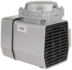 Gast - 1/3 HP Standard Vacuum Model Diaphragm Pump with Cord - 115 VAC, 60 Max psi, 7.62" Long x 5.12" Wide x 7.59" High - Exact Tool & Supply