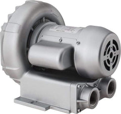 Gast - 1/8 HP Single Phase Regenerative Air Blower - 115/230V, 27 Max CFM, 28.5" Max Water Pressure, 26.5" Max Vacuum Water Pressure, 2.3/1.0 Full Load Amps - Exact Tool & Supply