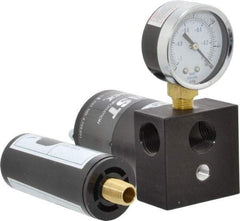Gast - 6.8 CFM Open Flow Venturi Single Stage Vacuum Generator - 1/2 FPT Vacuum Port, 27 In/Hg Max Vacuum Pressure, 68 Max psi, 2.7 CFM Air Consumption & 8.21" Length x 3" Wide x 4.90" High - Exact Tool & Supply