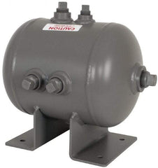 Made in USA - 2 Gallon, 200 Max psi Universal Horizontal Tank - 3/4" Inlet, 11" Tank Length x 8" Tank Diam - Exact Tool & Supply