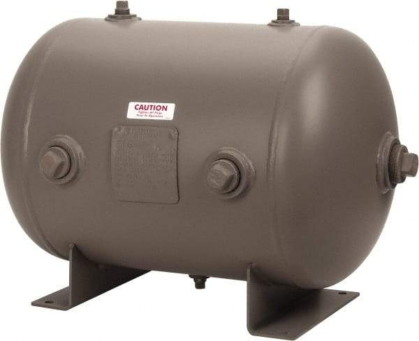 Made in USA - 19 Gallon, 200 Max psi Universal Horizontal Tank - 1-1/2" Inlet, 25" Tank Length x 16" Tank Diam - Exact Tool & Supply
