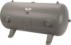 Made in USA - 30 Gallon, 200 Max psi Horizontal Tank - 1-1/2" Inlet, 38" Tank Length x 16" Tank Diam - Exact Tool & Supply