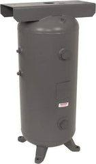Made in USA - 30 Gallon, 200 Max psi Vertical Tank with Plate - 3/4" Inlet, 38" Tank Length x 16" Tank Diam - Exact Tool & Supply