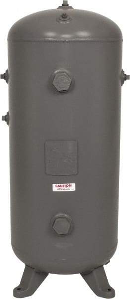 Made in USA - 30 Gallon, 200 Max psi Vertical Tank - 1-1/2" Inlet, 38" Tank Length x 16" Tank Diam - Exact Tool & Supply