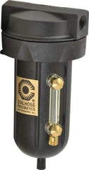 Coilhose Pneumatics - 1/4" Port, 5" High, FRL Filter with Aluminum Bowl & Automatic Drain - 250 Max psi, 250°F Max, 4 oz Bowl Capacity - Exact Tool & Supply