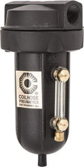 Coilhose Pneumatics - 3/8" Port, 5" High, FRL Filter with Aluminum Bowl & Automatic Drain - 250 Max psi, 250°F Max, 4 oz Bowl Capacity - Exact Tool & Supply
