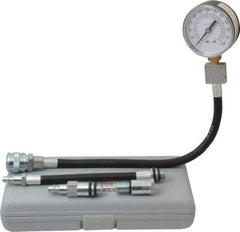 Value Collection - 12" Hose Length, 0 to 300 psi, Mechanical Automotive Compression Tester - 5 Lb Graduation, Steel - Exact Tool & Supply