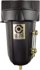 Coilhose Pneumatics - 3/8" Port Coalescing Filter - Aluminum Bowl, 0.1 Micron Rating, 5-5/8" High - Exact Tool & Supply