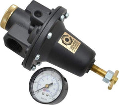 Coilhose Pneumatics - 1 NPT Port, 160 CFM, Cast Aluminum Heavy-Duty T-Handle Regulator - 0 to 200 psi Range, 250 Max psi Supply Pressure, 1/4" Gauge Port Thread, 5" Wide x 8-1/2" High - Exact Tool & Supply
