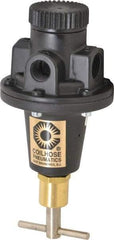 Coilhose Pneumatics - 3/8 NPT Port, 40 CFM, Cast Aluminum Tamper Proof Heavy-Duty T-Handle Regulator - 0 to 200 psi Range, 250 Max psi Supply Pressure, 1/4" Gauge Port Thread, 3" Wide x 5-1/2" High - Exact Tool & Supply