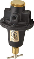 Coilhose Pneumatics - 1/2 NPT Port, 80 CFM, Cast Aluminum Tamper Proof Heavy-Duty T-Handle Regulator - 0 to 60 psi Range, 250 Max psi Supply Pressure, 1/4" Gauge Port Thread, 4" Wide x 7" High - Exact Tool & Supply