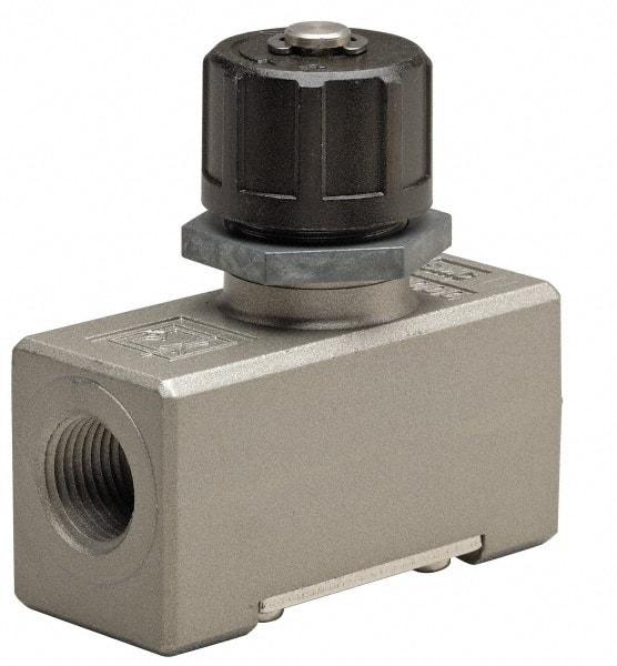 SMC PNEUMATICS - 3/8" Male NPT x 3/8" Female NPT Flow & Speed Control Valve - Inline Type - Exact Tool & Supply