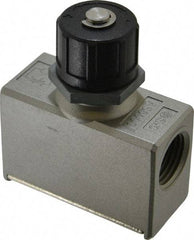 SMC PNEUMATICS - 1/2" Male NPT x 1/2" Female NPT Flow & Speed Control Valve - Inline Type - Exact Tool & Supply