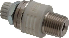 SMC PNEUMATICS - 1/8" Male NPT Metering Valve With Silencer - 3.6mm squared Orifice & 20 dB Noise Reduction Rate - Exact Tool & Supply