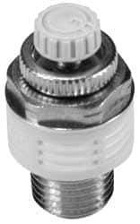 SMC PNEUMATICS - 3/8" Male NPT Metering Valve With Silencer - 16.6mm squared Orifice & 20.5 dB Noise Reduction Rate - Exact Tool & Supply