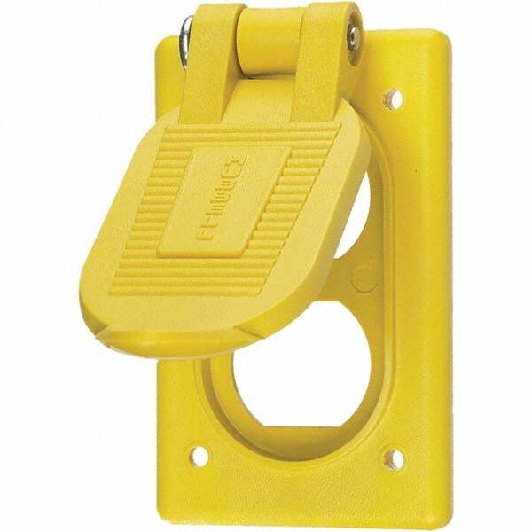 Hubbell Wiring Device-Kellems - Weatherproof Box Covers Cover Shape: Rectangle Number of Holes in Outlet: 1 - Exact Tool & Supply
