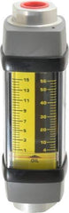 Hedland - 1/2" NPTF Port Oil & Petroleum-Based Liquid Flowmeter - 3000 Max psi, 1 to 15 GPM, Anodized Aluminum - Exact Tool & Supply