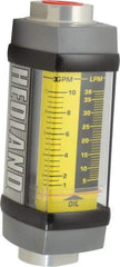 Hedland - 3/4" NPTF Port Oil & Petroleum-Based Liquid Flowmeter - 3000 Max psi, 1 to 10 GPM, Anodized Aluminum - Exact Tool & Supply
