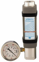 Hedland - 1/4" NPTF Port Compressed Air & Gas Flowmeter - 600 Max psi, 20 SCFM, Anodized Aluminum - Exact Tool & Supply