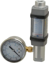Hedland - 1/4" NPTF Port Compressed Air & Gas Flowmeter - 600 Max psi, 5 SCFM, Anodized Aluminum - Exact Tool & Supply